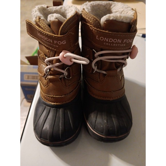 London Fog Kids Boots in Brown and Black - Picture 1 of 15